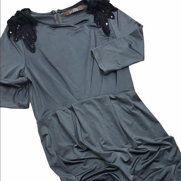 Karlie size small grey sequin cocktail dress - Picture 3 of 8
